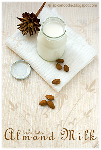 almond milk recipe, how to make almond milk