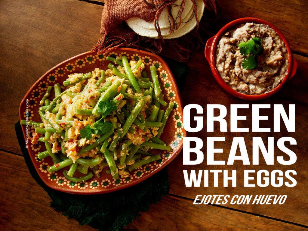 Mexican Green Beans Recipe (receta de ejotes con huevo) | #vegetarian #egg #mexicanfood
