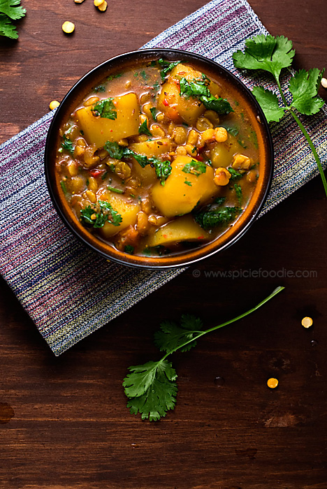 #Potato and Yellow Split Pea #Curry Recipe (#Vegan with Meat Option) | #yellowsplitpeas #indianfood 