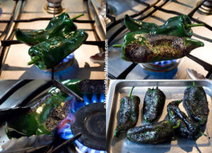How to fire roast poblano peppers