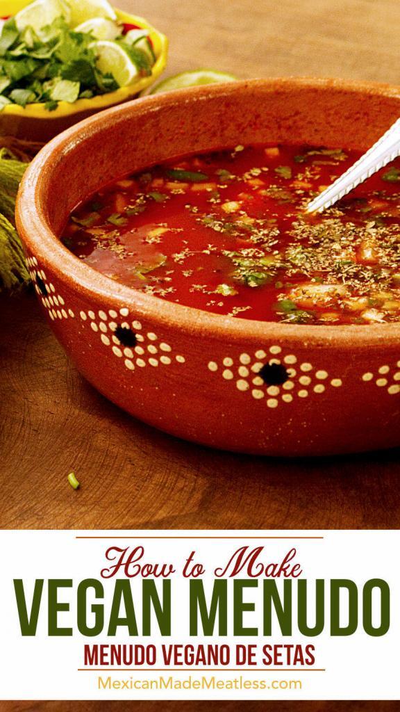 How to make Mexican Menudo | A vegan recipe that everyone will love! #veganmexican #mexicanmenudo #menudo #vegan #mexicanmademeatless #soups #hungoverfoods #videorecipes