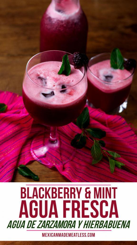 Blackberry Mint Agua Fresca | A thirst quenching Mexican drink recipe