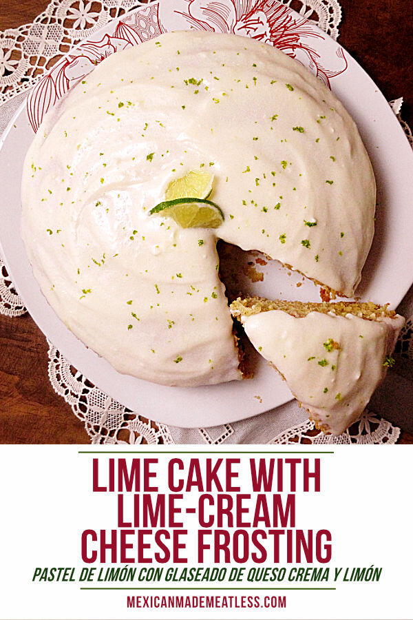 Mexican Lime Cake with Cream Cheese Frosting | #vegancake #mexican #smallcakes 