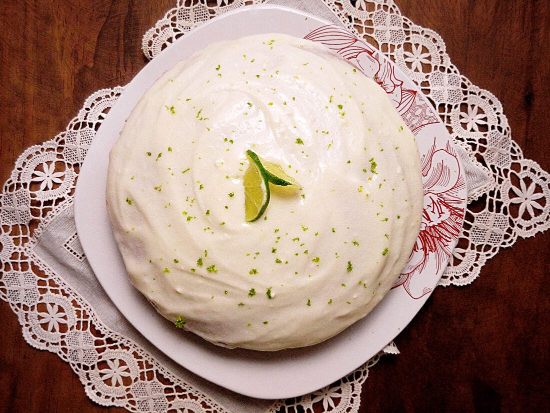 Vegan Lime Cake with Cream Cheese Frosting
