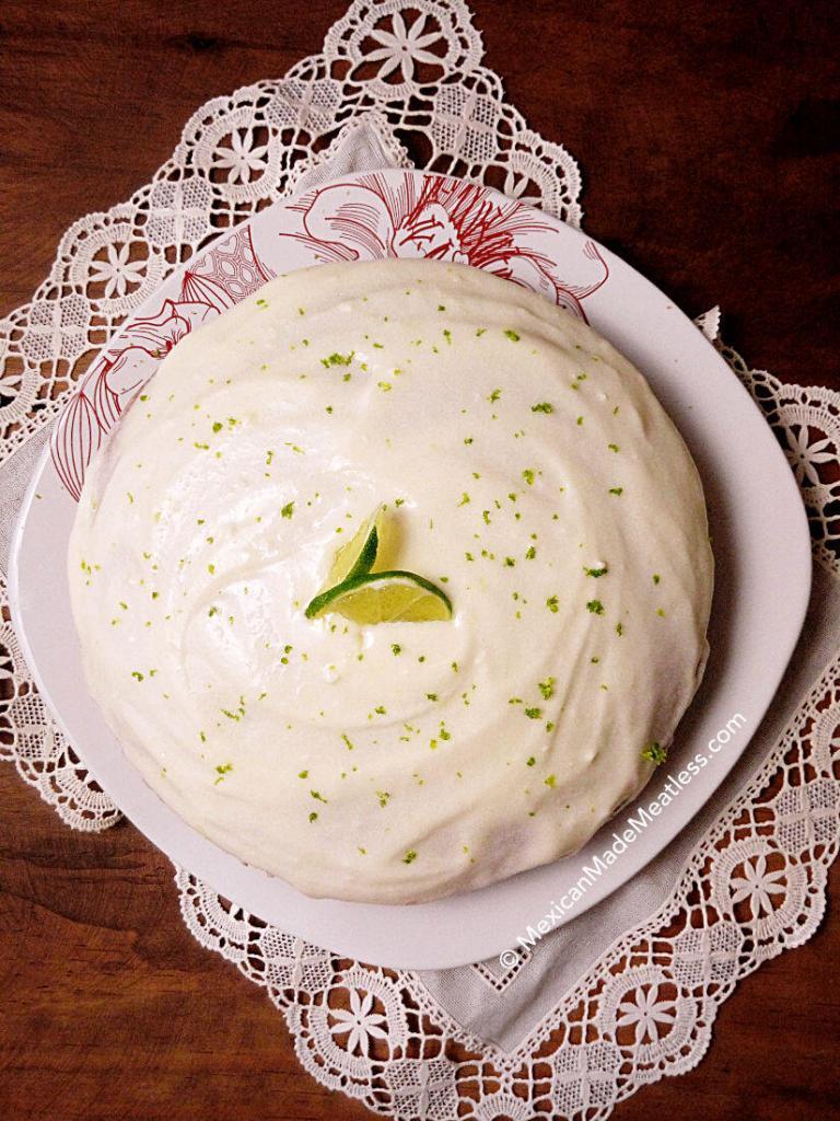 Vegan Lime Cake with Cream Cheese Frosting