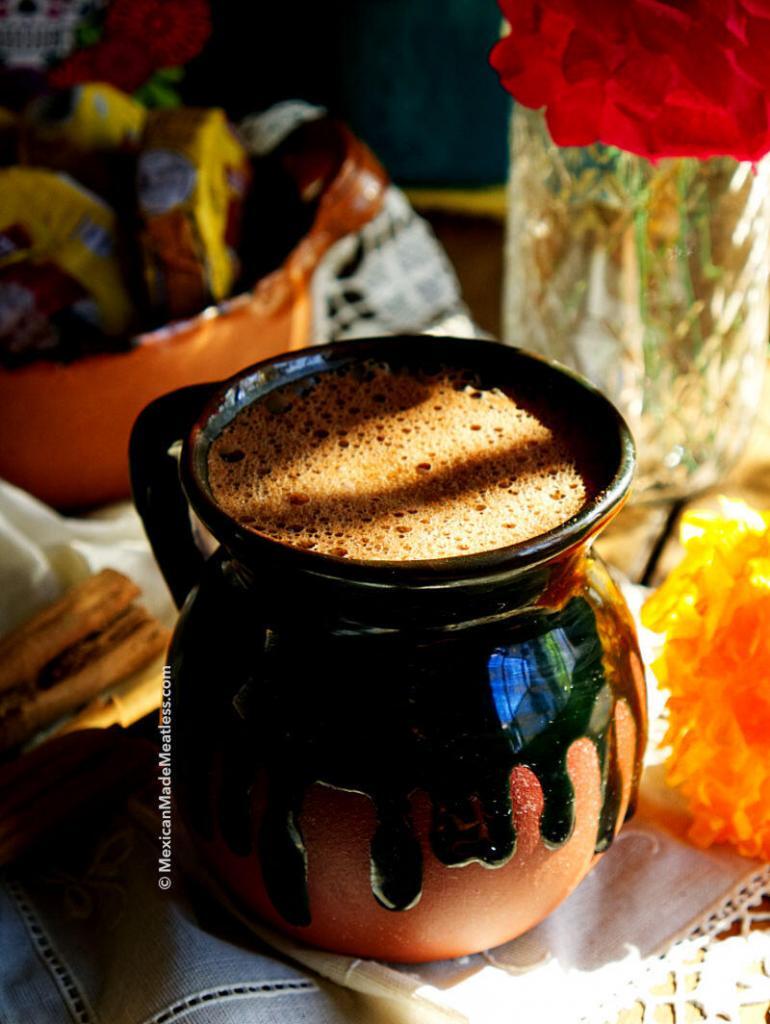 Vegan hot chocolate made Mexican style