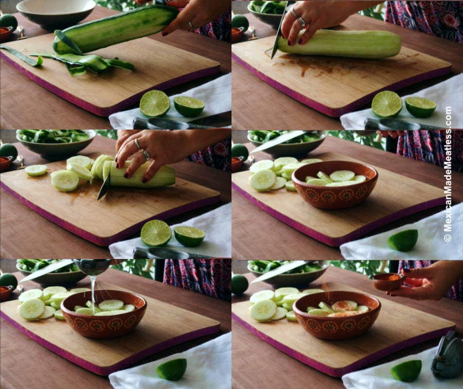 Steps for Making Spicy Cucumbers