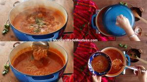 Recipe for cooking Mexican Sopa de Fideo or noodle soup