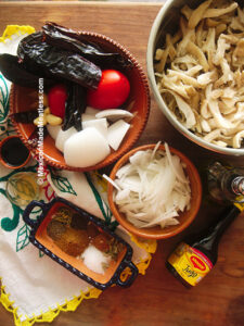 Traditional ingredients to make birria but with a vegan twist