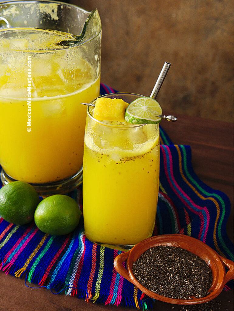 Delicious and refreshing agua de piña or pineapple agua fresca made without added sugar.