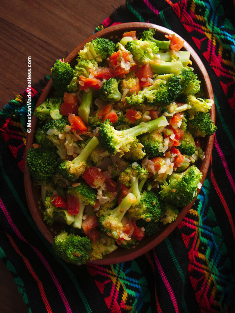 Brocoli a la Mexicana or Mexican Style Broccoli.