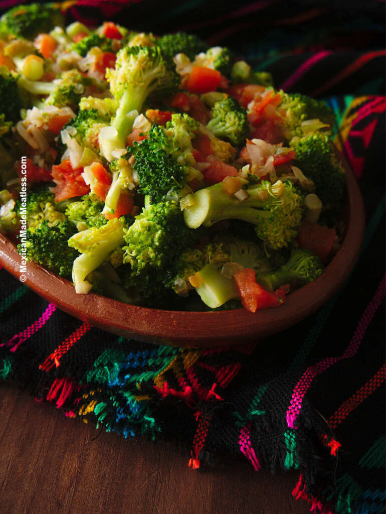 Brocoli a la Mexicana or Mexican Style Broccoli.