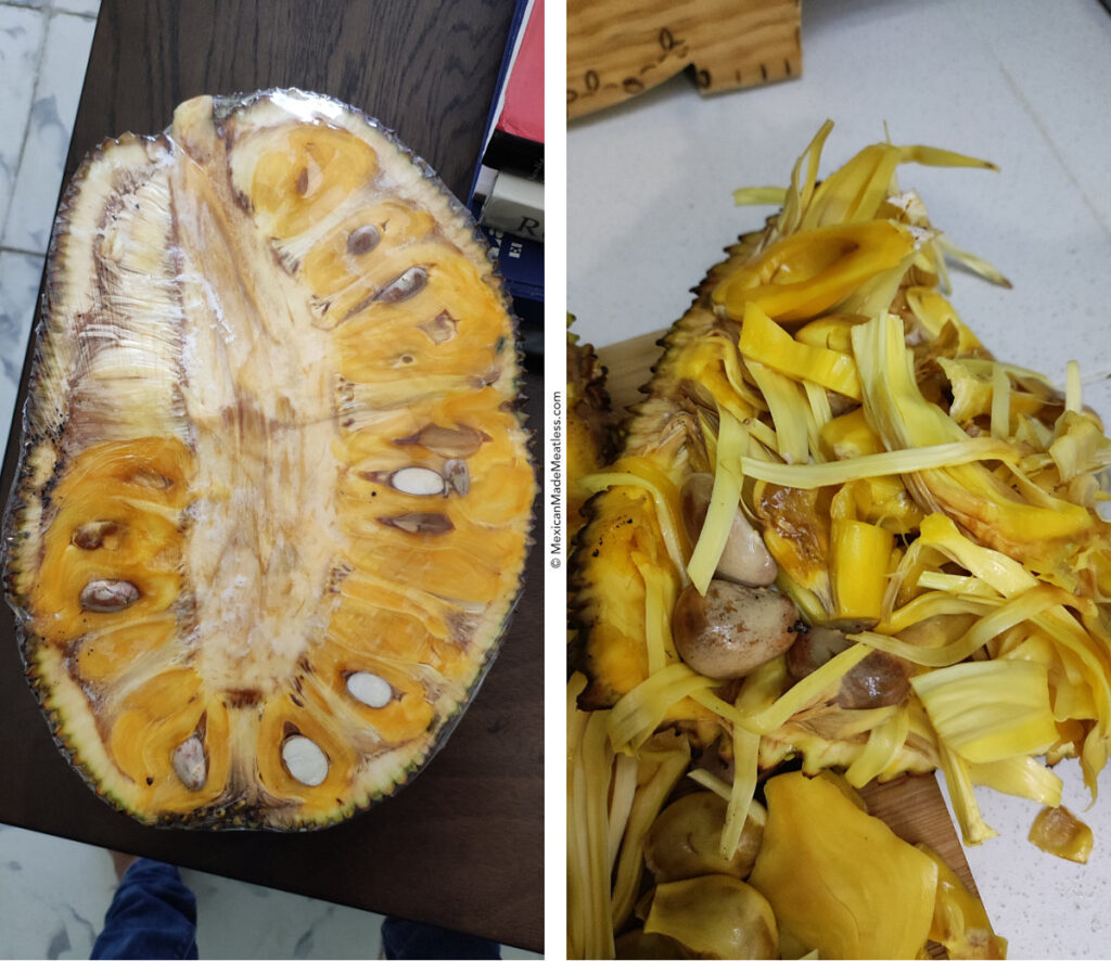 Ripe Jackfruit Cut Into
