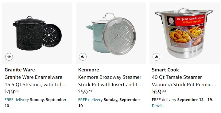 The best tamale steamers sold on Amazon.