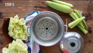 Traditional Mexican tamales steamer pot.