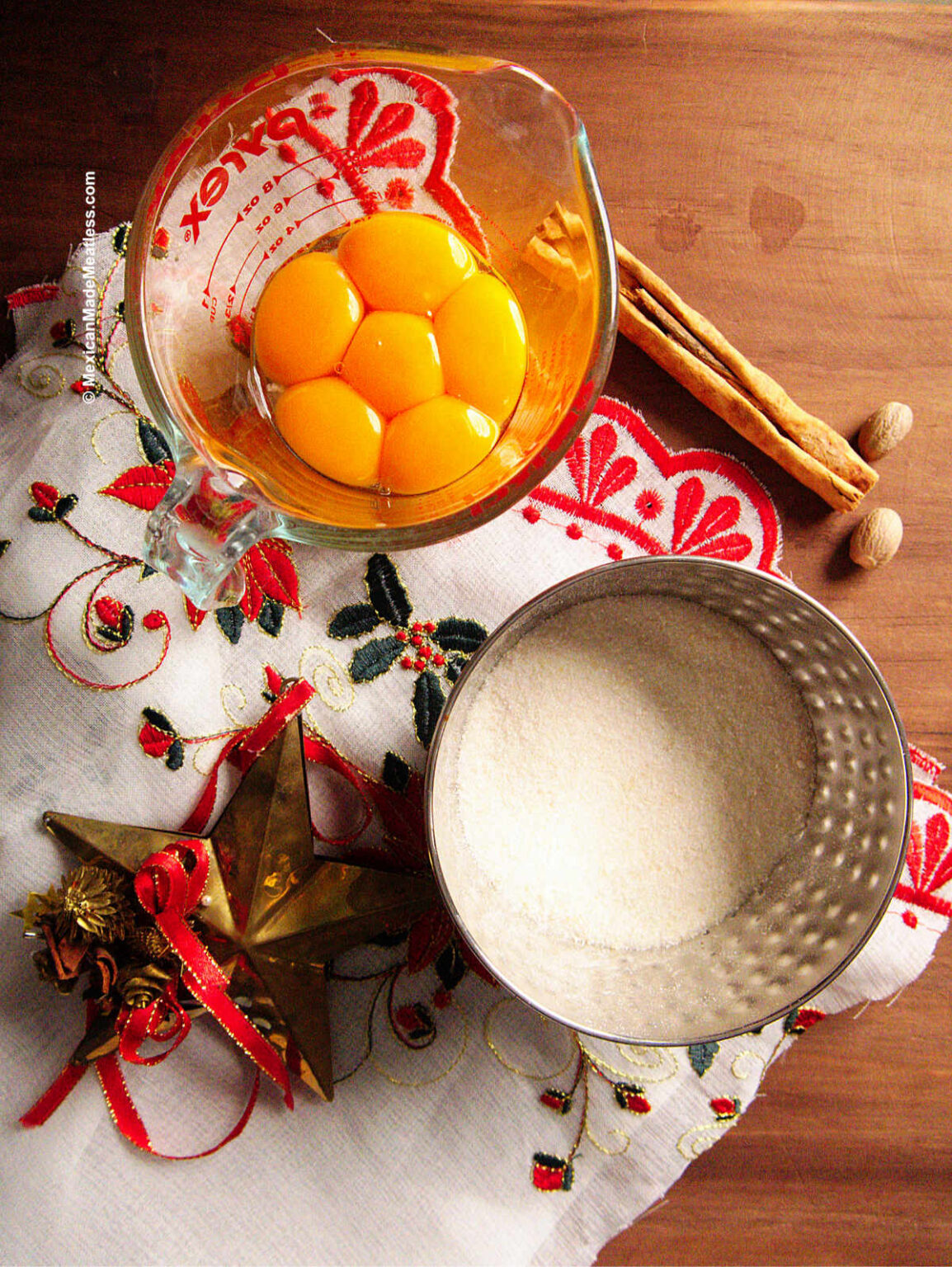 Homemade Old Fashioned Eggnog Recipe Mexican Made Meatless   Old Fashioned Eggnog Ingredients 1154x1536 