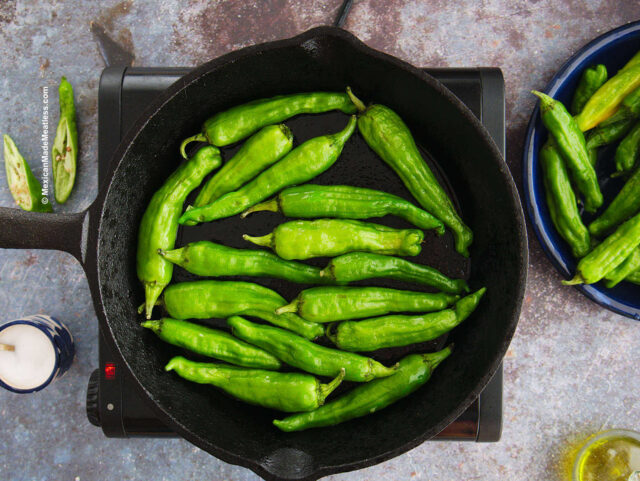 Easy Pan Roasted Shishito Peppers Recipe | Mexican Made Meatless™