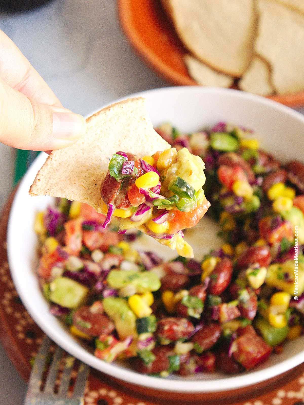 Quick Mexican Bean Salad Recipe With Avocado And Corn