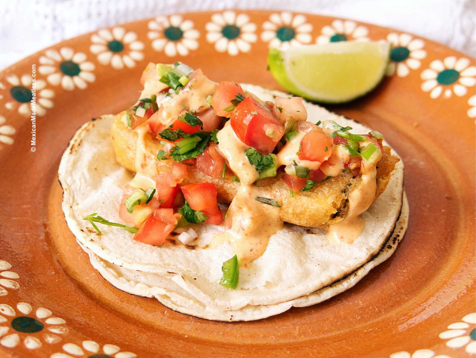 Meatless Fish Crispy Vegan Fish Tacos (Easy Baja Style Recipe) | Mexican Made Meatless™