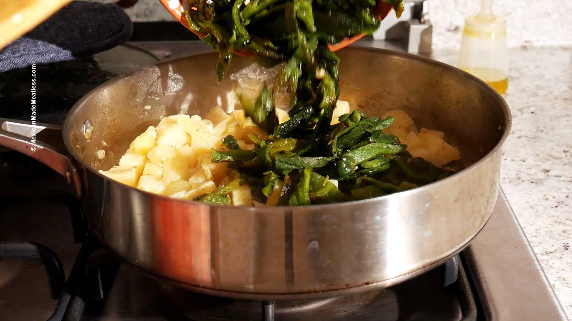Papas Raja's BEST Papas Con Rajas Recipe (Mexican Potatoes With Roasted Poblano Peppers)