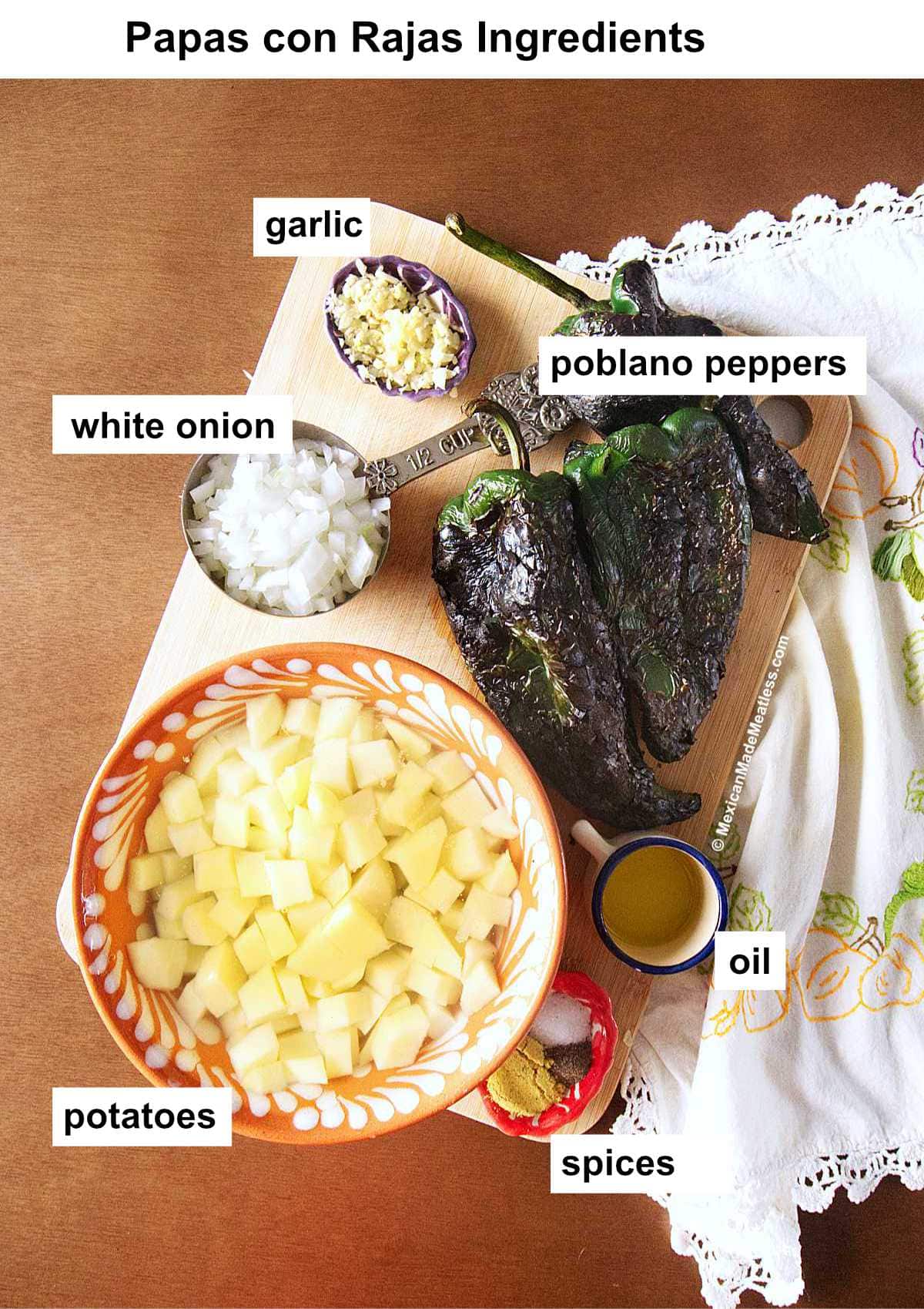 Papas Raja's BEST Papas Con Rajas Recipe (Mexican Potatoes With Roasted Poblano Peppers)