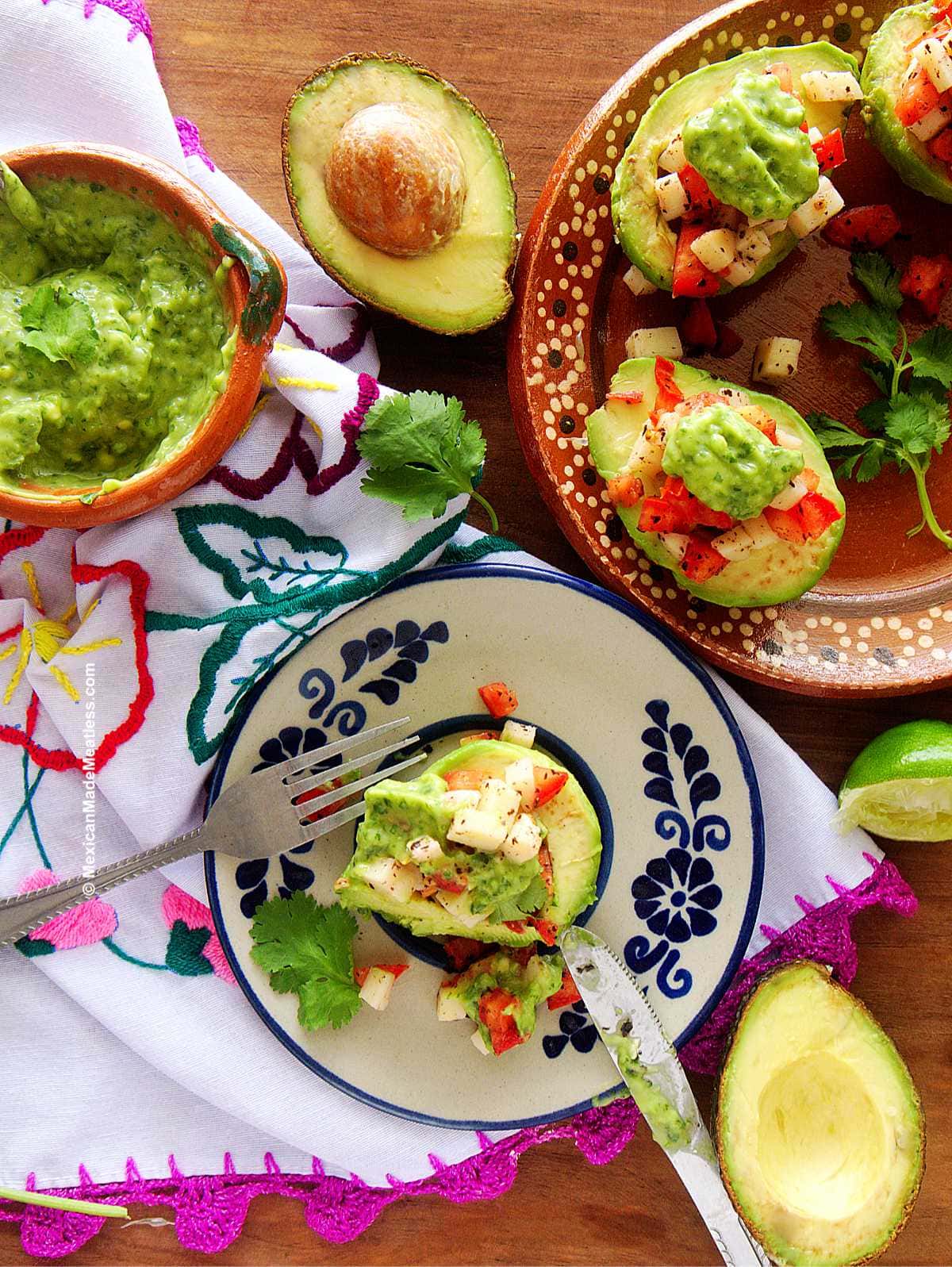 Vegan Stuffed Avocados (Aguacates Rellenos) | Mexican Made Meatless™